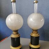Paire de lampes à pétrole Napoléon III