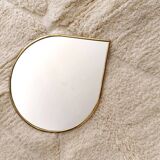 Handcrafted brass teardrop mirror