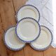 Antique flat plates, ironstone Salins – Checkerboard model