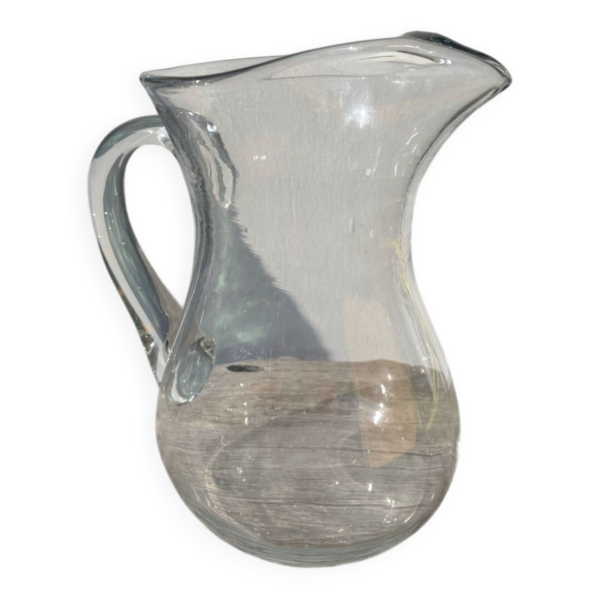 Clear Murano glass pitcher, 1960