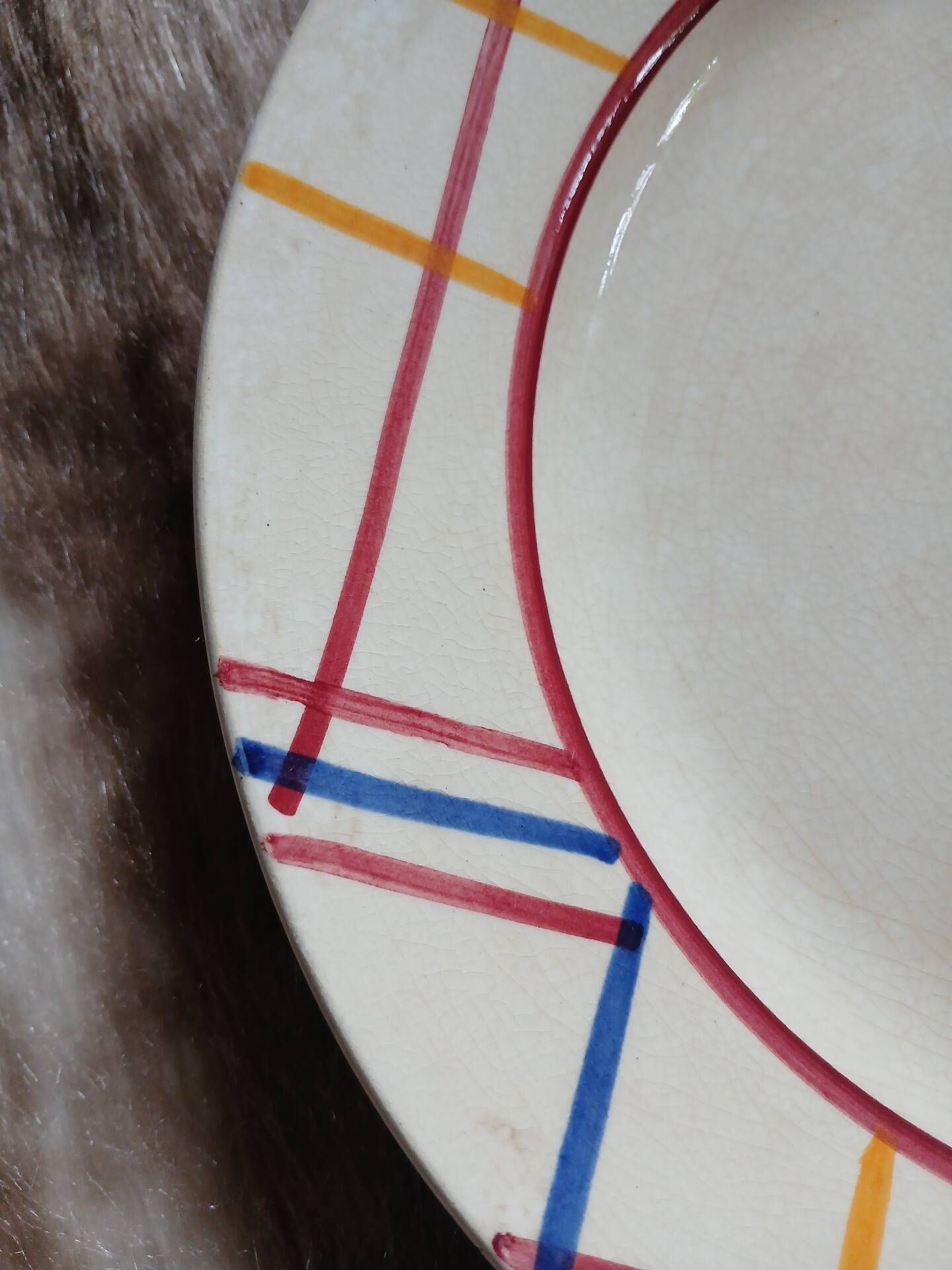 10 assiettes plates anciennes de Gien 