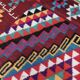 Double-sided Berber kilim rug hand-woven in natural wool
