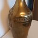 Large brass vase – sculptural piece – geometric decor – 64.5 cm