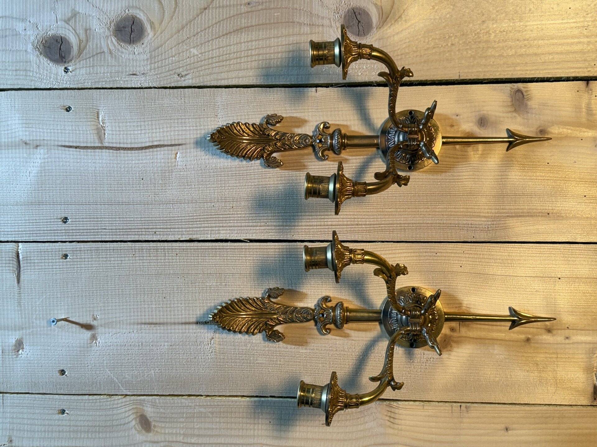 Paire d'appliques en bronze de style Empire