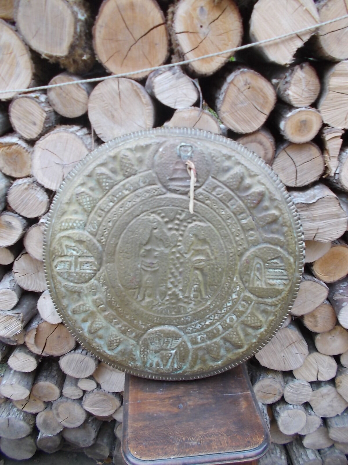Old copper tray