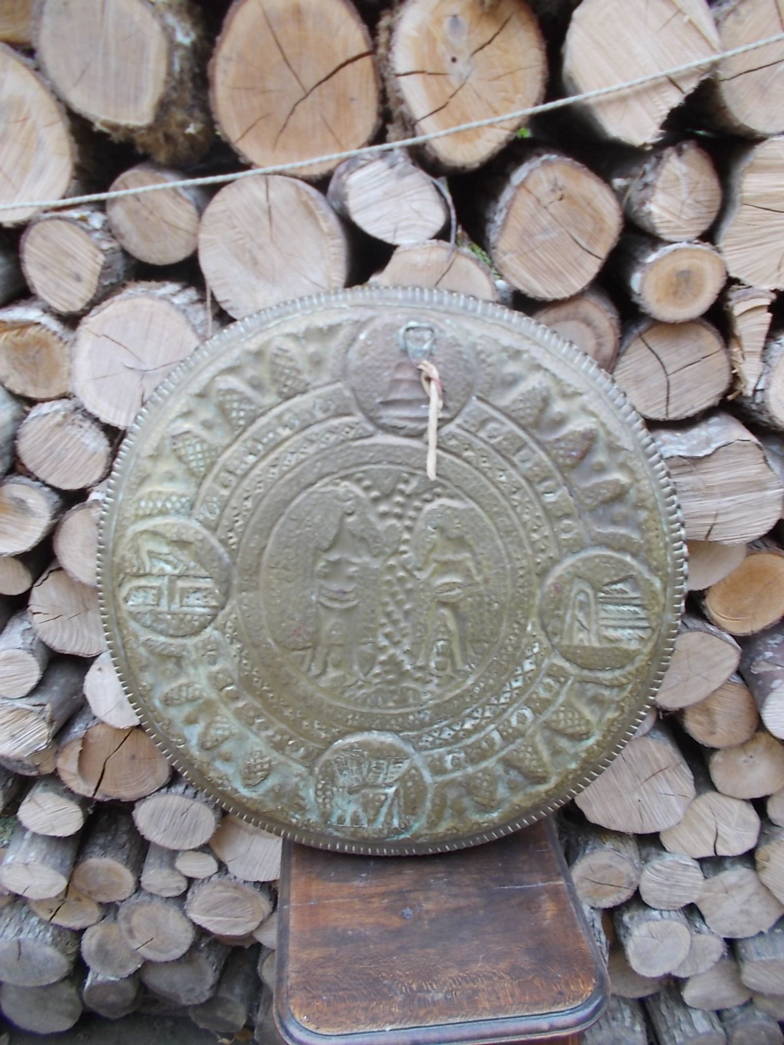 Old copper tray
