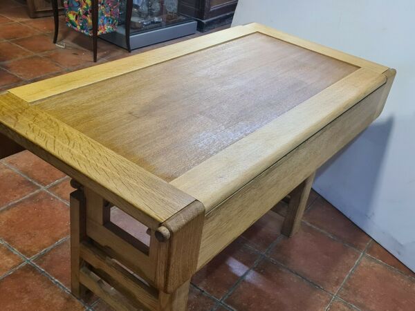 Table modulable vintage en chêne Gillerme et Chambron
