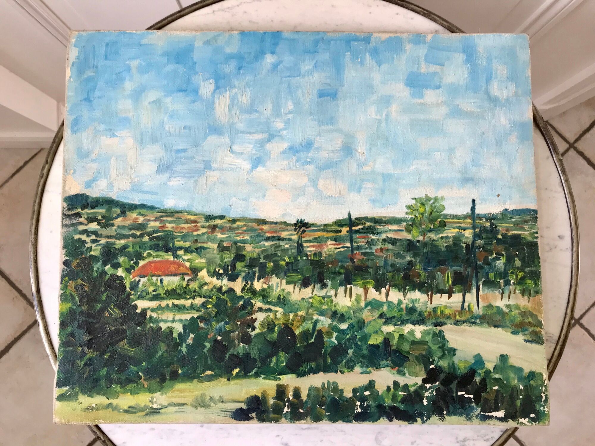 painting / oil on canvas landscape ancient countryside twentieth century