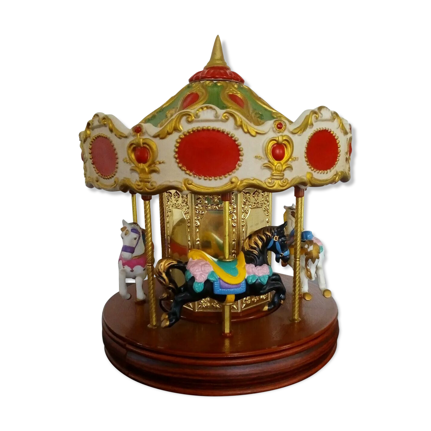 Waco marque musical carrousel 80' céramique and peint in the main