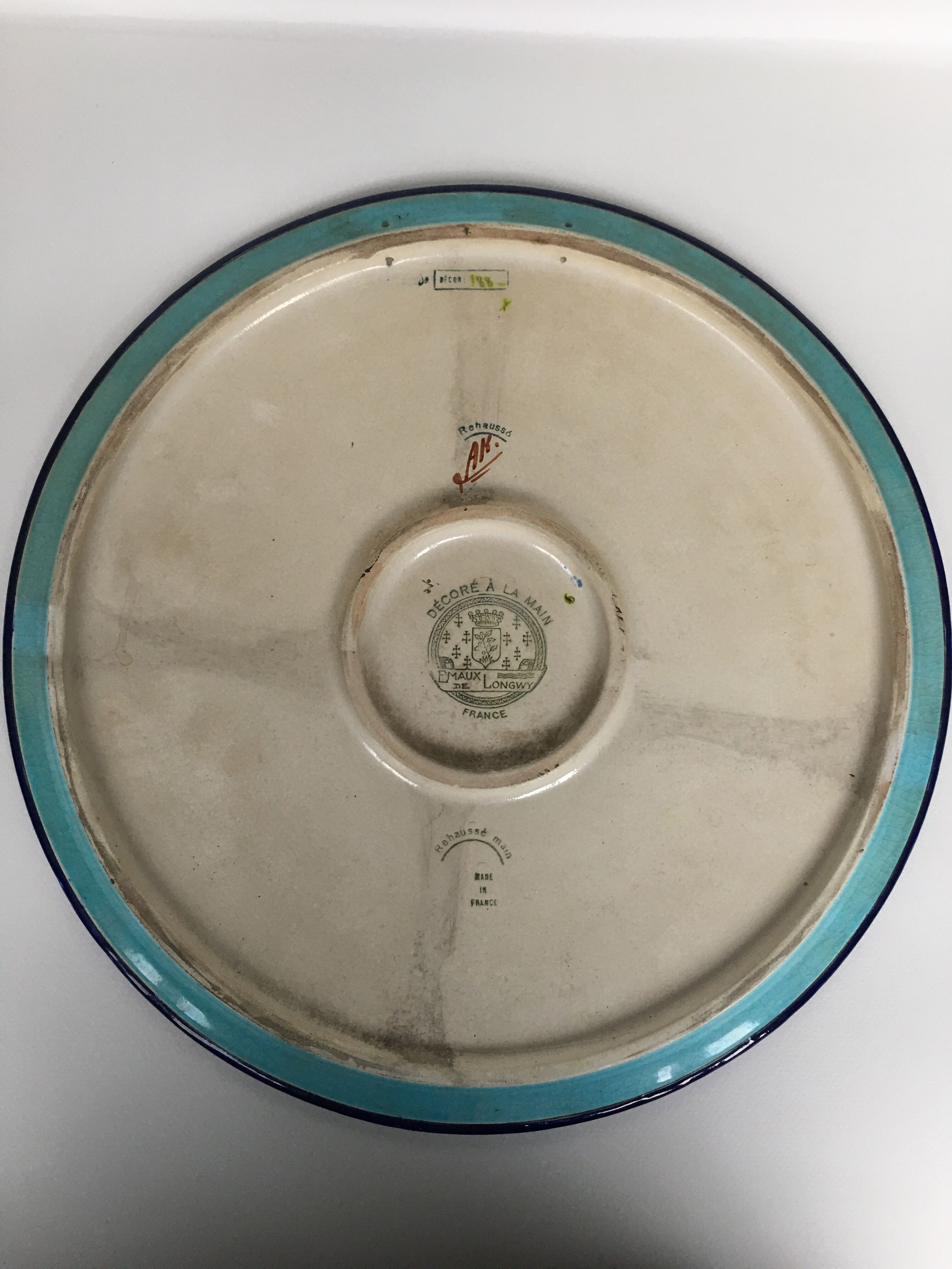 Longwy enamelled dish