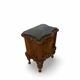 art deco walnut serpentine nightstands, 1920s