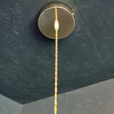 Lamp vintage 60s gilded chiseled glass