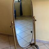 Miroir psyché laiton doré