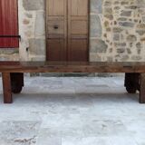 Important Indonesian bench in carved wood, Early 20th century