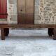 Important banc indonésien en bois sculpté, Début XXe