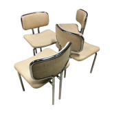set of 4 1970's italian tubular dining chairs.