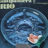 Plat compartimenté en verre, Italie 1980