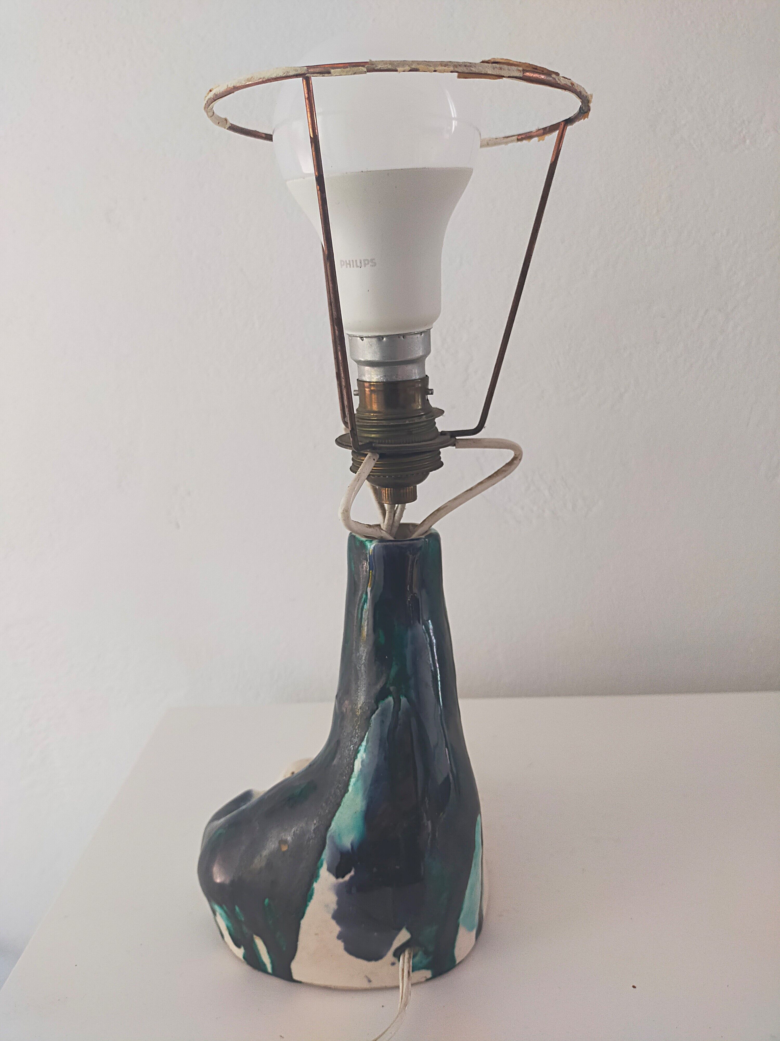 Vintage ceramic lamp foot Vallauris