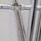 80s Chrome cross framed dining table glass table top