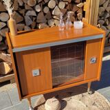 Buffet or vintage bar compass feet and casters