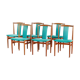Ensemble de 6 chaises de salle à manger en teck Henning Sørensen pour Danex