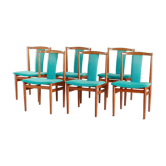 Ensemble de 6 chaises de salle à manger en teck Henning Sørensen pour Danex