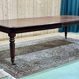 Victorian mahogany table with 2 extensions - 19th century work - Crank system