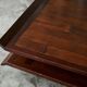 Two-level pagoda coffee table in Wabi-Sabi style, wood and bamboo from the 1970s.