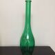 Series of 3 green and yellow glass vases