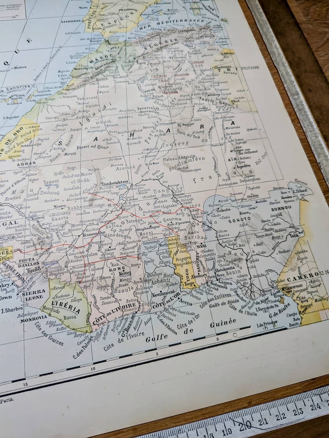 Printed in 1900, North-West Africa. Authentic Vintage.