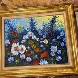Canvas painting painted with a knife