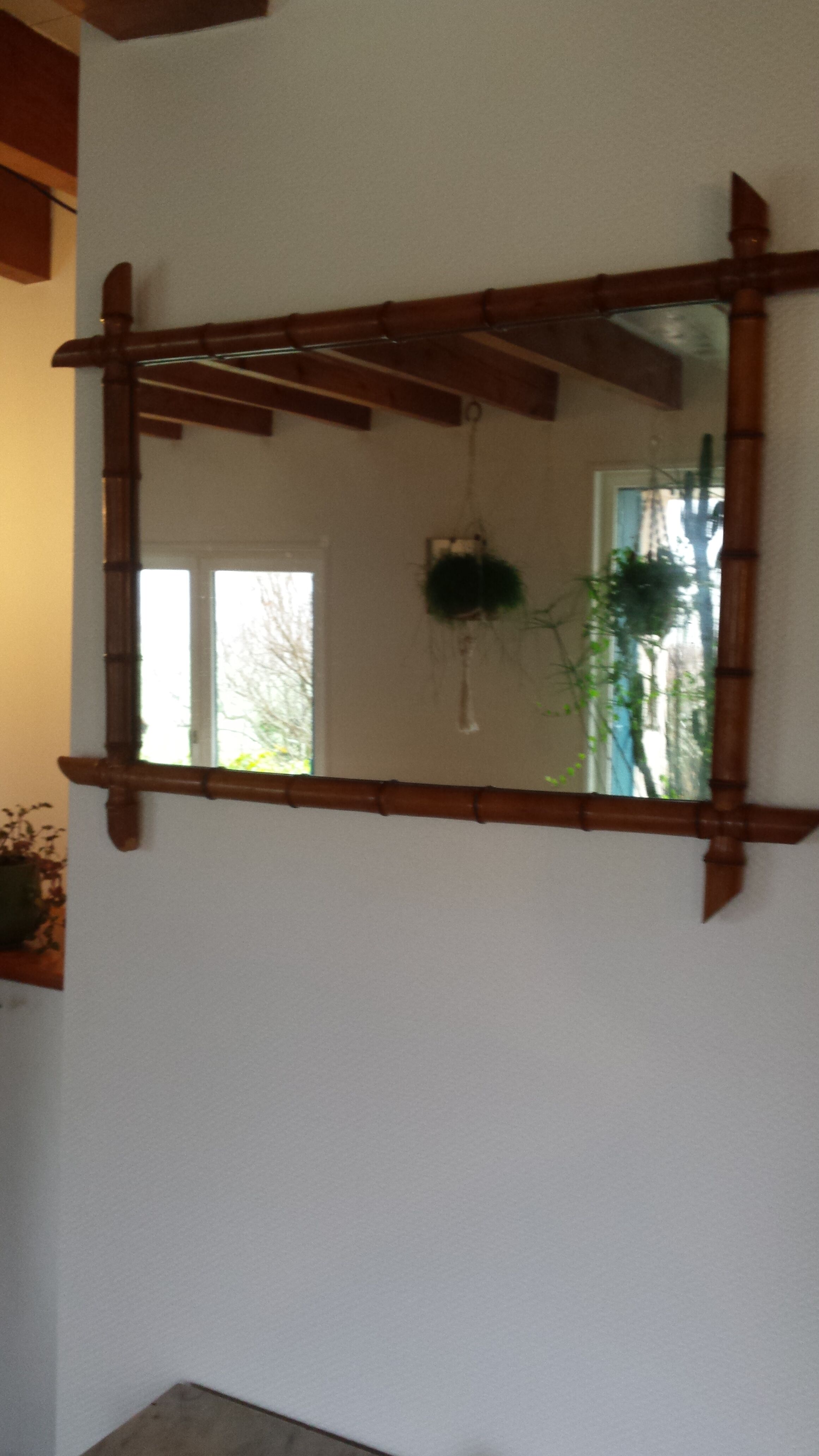 Bamboo mirror 91x69cm