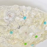 Barovier & Toso Grande Plafonnier Fleur en Verre de Murano Millefiori, Italie, Années 1960