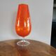 Vintage orange glass top vase