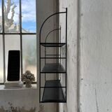 Black metal string shelf