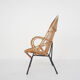 Rohe Noordwolde rattan lounge chair, The Netherlands 1950's
