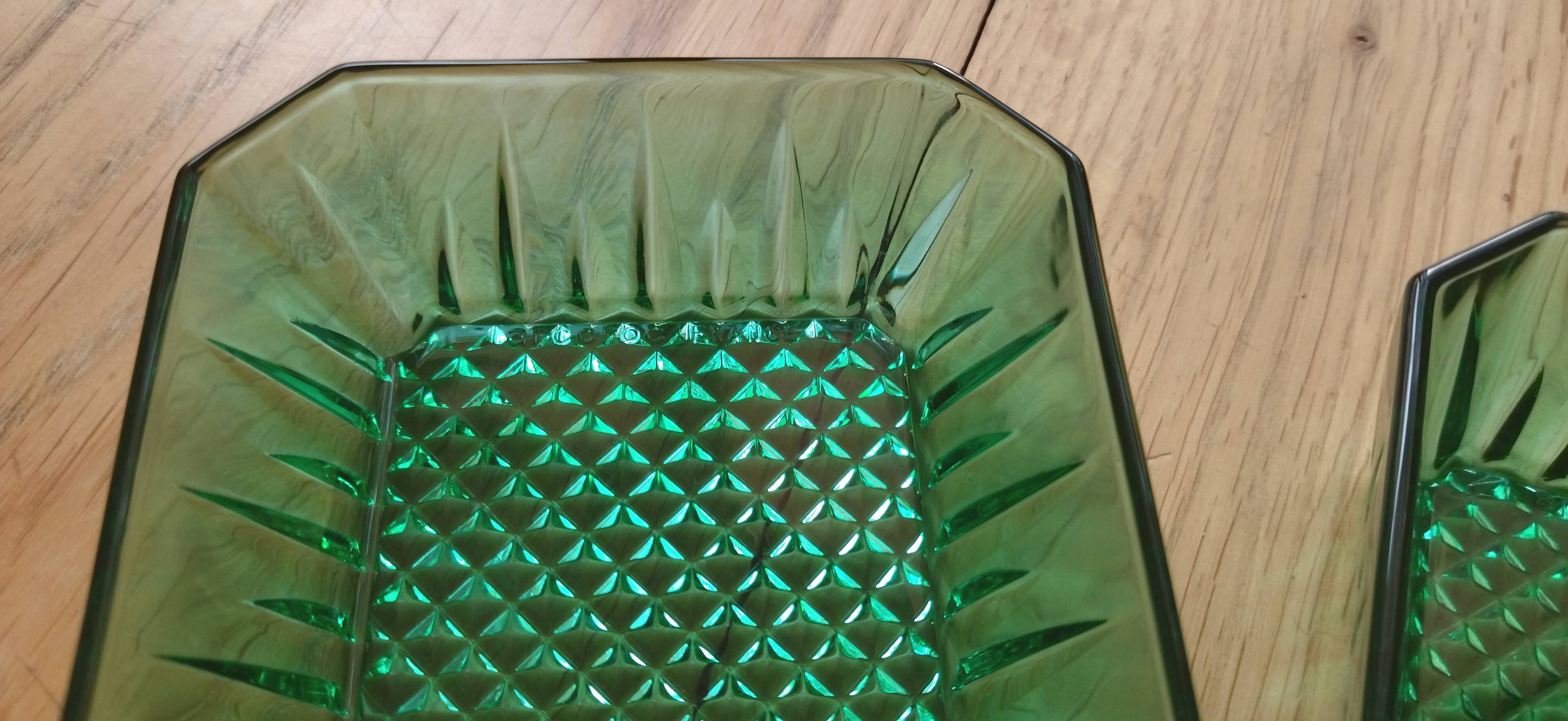 Ensemble de 2 ramequins verts vintage
