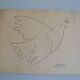 Picasso original lithograph 1959 The Blue Dove 38x28cm