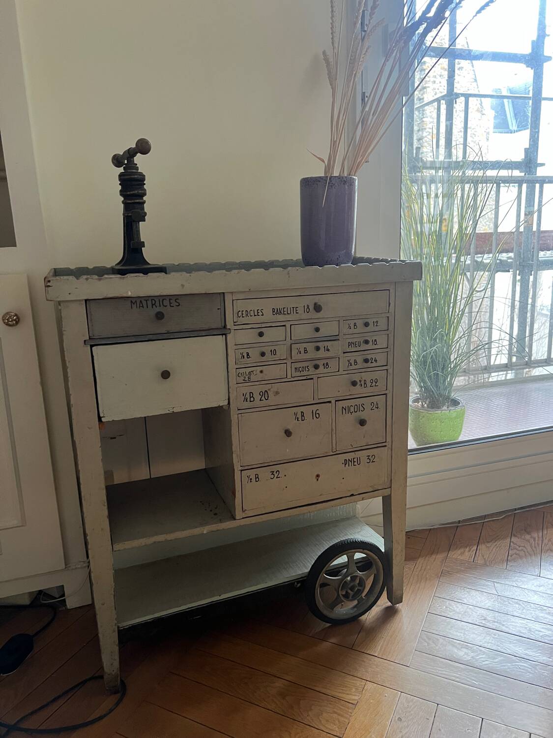 Old small haberdashery cabinet