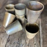 8 verres en grès Digoin