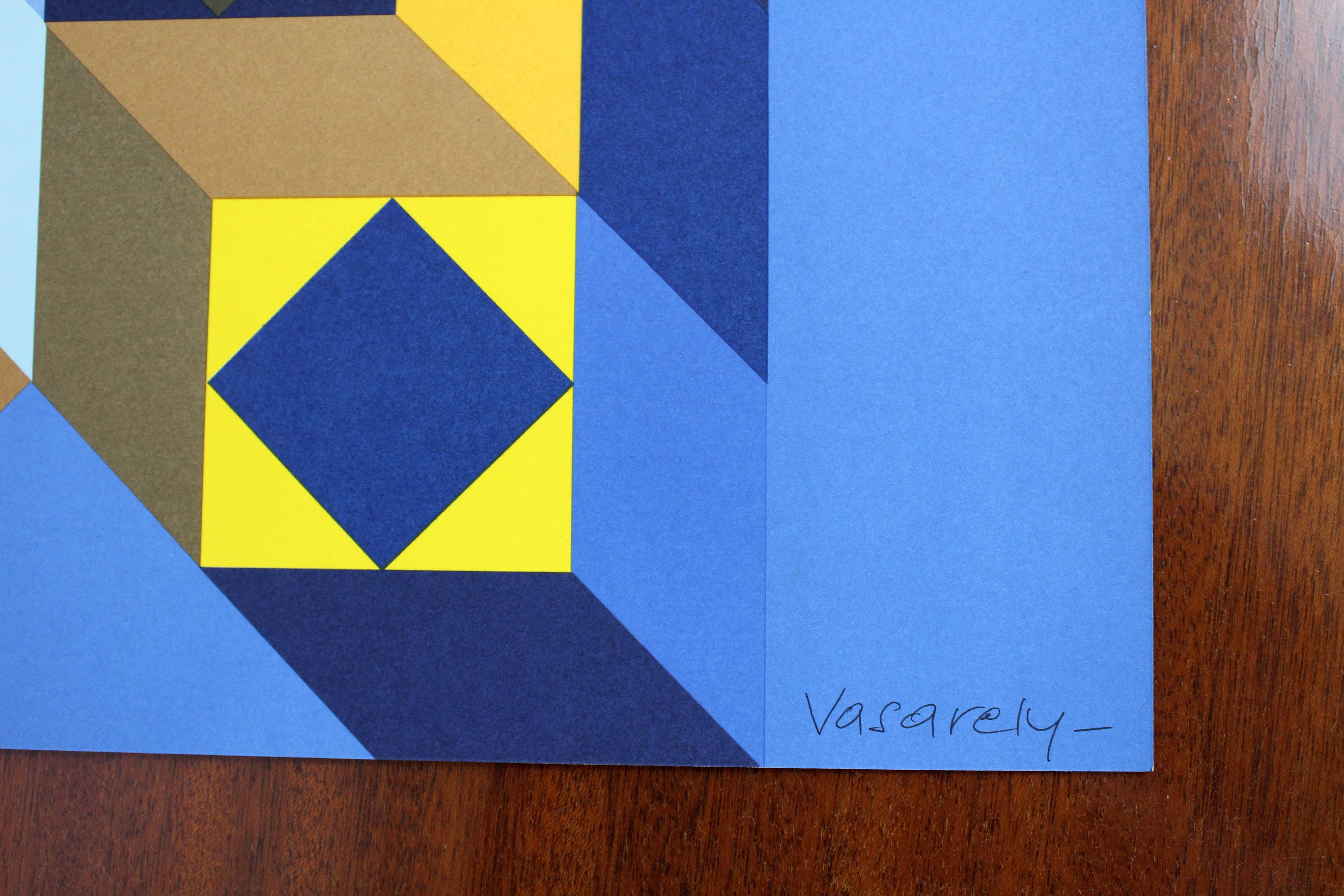 "tridimor" silkscreen by Victor Vasarely 1969