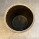 Cache pot en gres vernisse decor oiseau bleu au colbalt avec petites oreilles