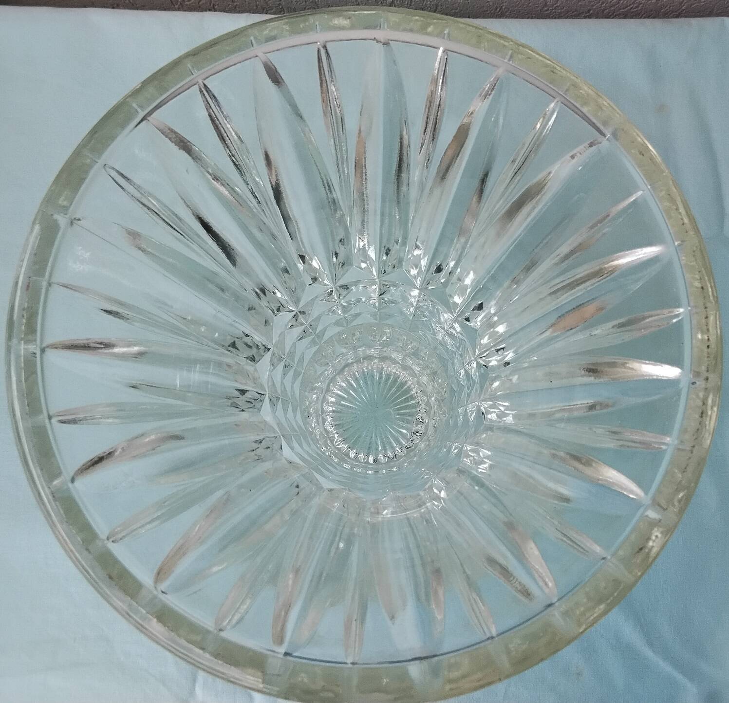 Moulded pressed glass vase