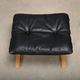 Ingmar Relling Siesta Lounge Chair and Ottoman in naturel Oak and Black Lea