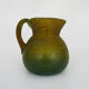Pitcher in orange and green marble glass paste. Signed Georges De Feure for Daum