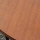 Vintage round table in blond mahogany by Gérard Guermonprez Editor Magnani, metal base