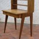Bureau vintage pieds compas bois massif étagères