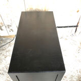 Black wood chest of drawers + 3 vintage black drawers #a143