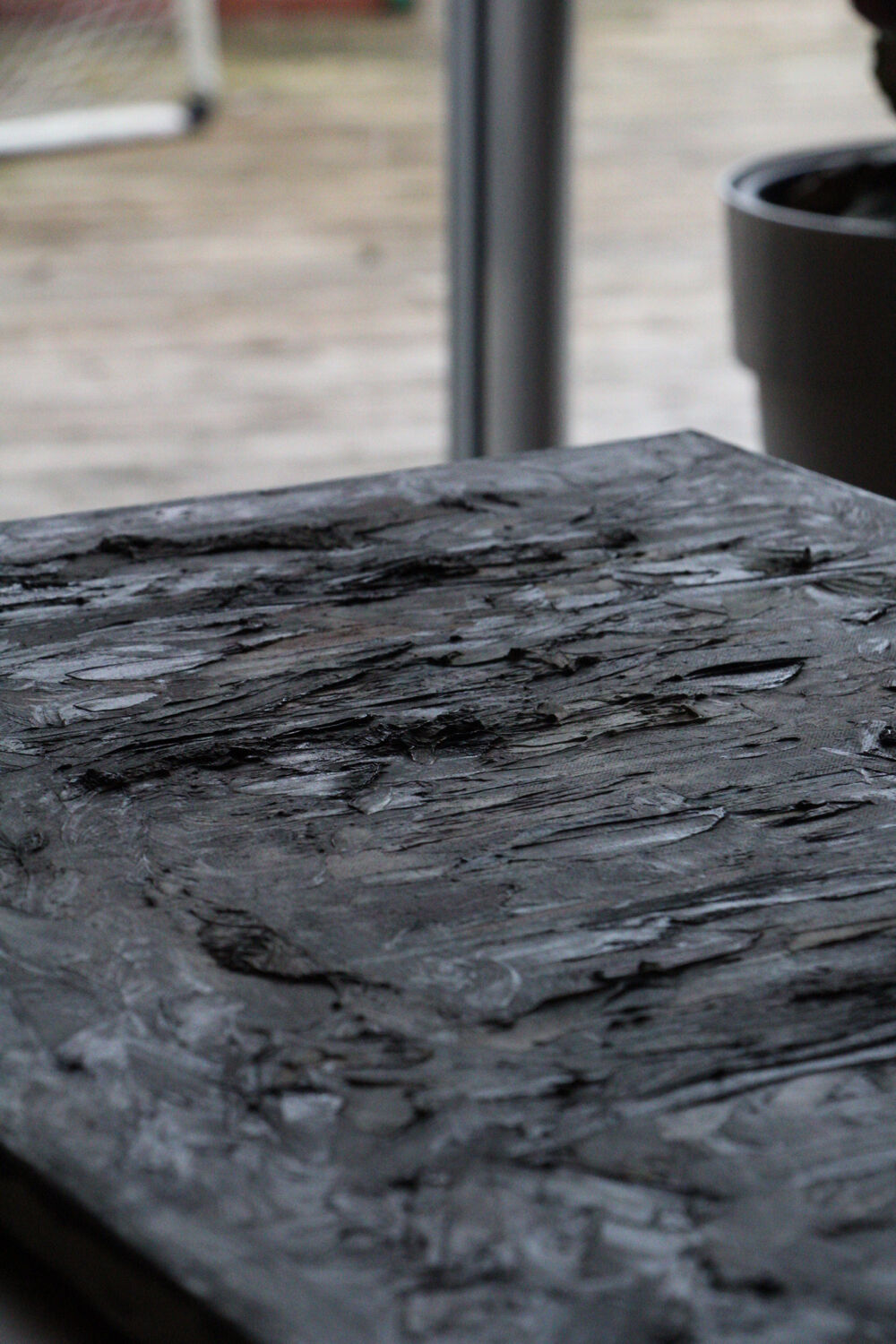 Abstract oil on canvas painting "The Forest" Amsterdam circa 1950