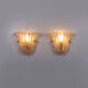 Set of 2 Murano Glass wall lamps by Venini, 1970 Italy.